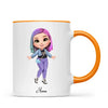 Personalised Girl Character Mug – Customisable Hair, Eyes, Outfit & Name