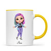 Personalised Girl Character Mug – Customisable Hair, Eyes, Outfit & Name