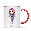 Personalised Girl Character Mug – Customisable Hair, Eyes, Outfit & Name
