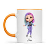 Personalised Girl Character Mug – Customisable Hair, Eyes, Outfit & Name