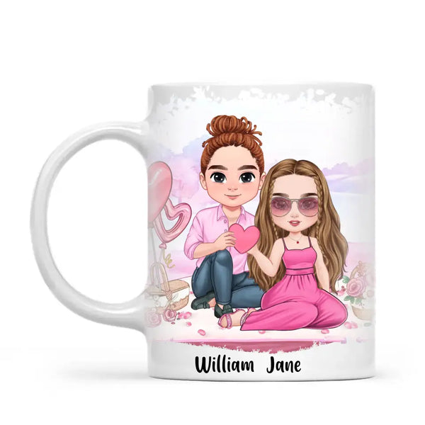 Heartfelt Connection: Customizable Couple Mug