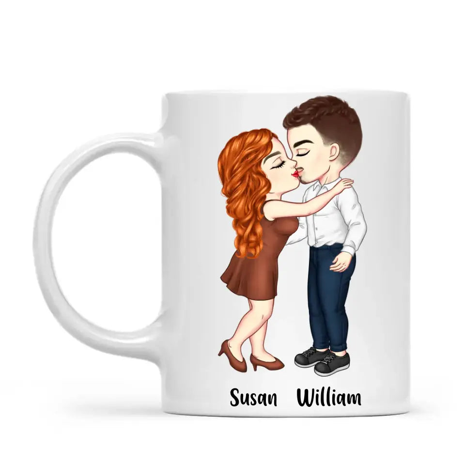 Romantic Embrace-Customizable Couple Mug