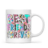 Personalised Best Friends Mug – Custom Cartoon Girls Coffee Cup Gift for Besties