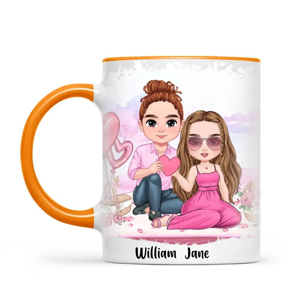 Heartfelt Connection: Customizable Couple Mug