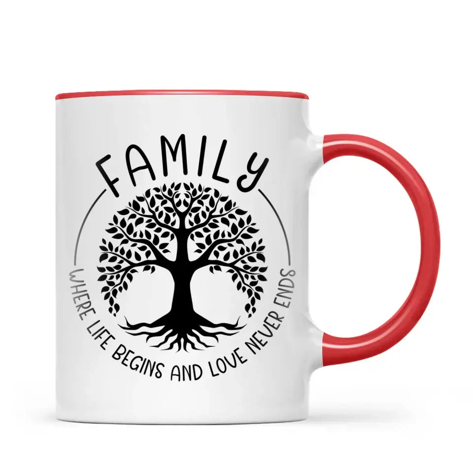 Family Fun: Customizable Cartoon Family Mug