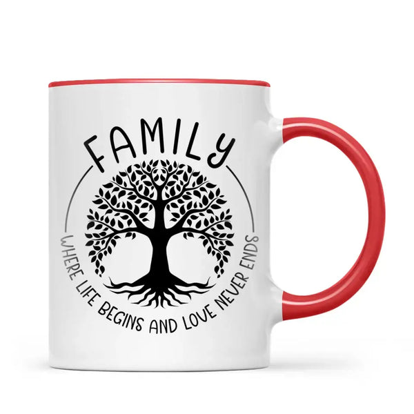 Family Fun: Customizable Cartoon Family Mug