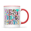 Personalised Best Friends Mug – Custom Cartoon Girls Coffee Cup Gift for Besties