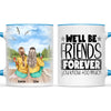 Personalised Best Friends Mug – Custom Two Girls by the Lake Design