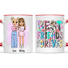Personalised Best Friends Mug – Custom Cartoon Girls Coffee Cup Gift for Besties