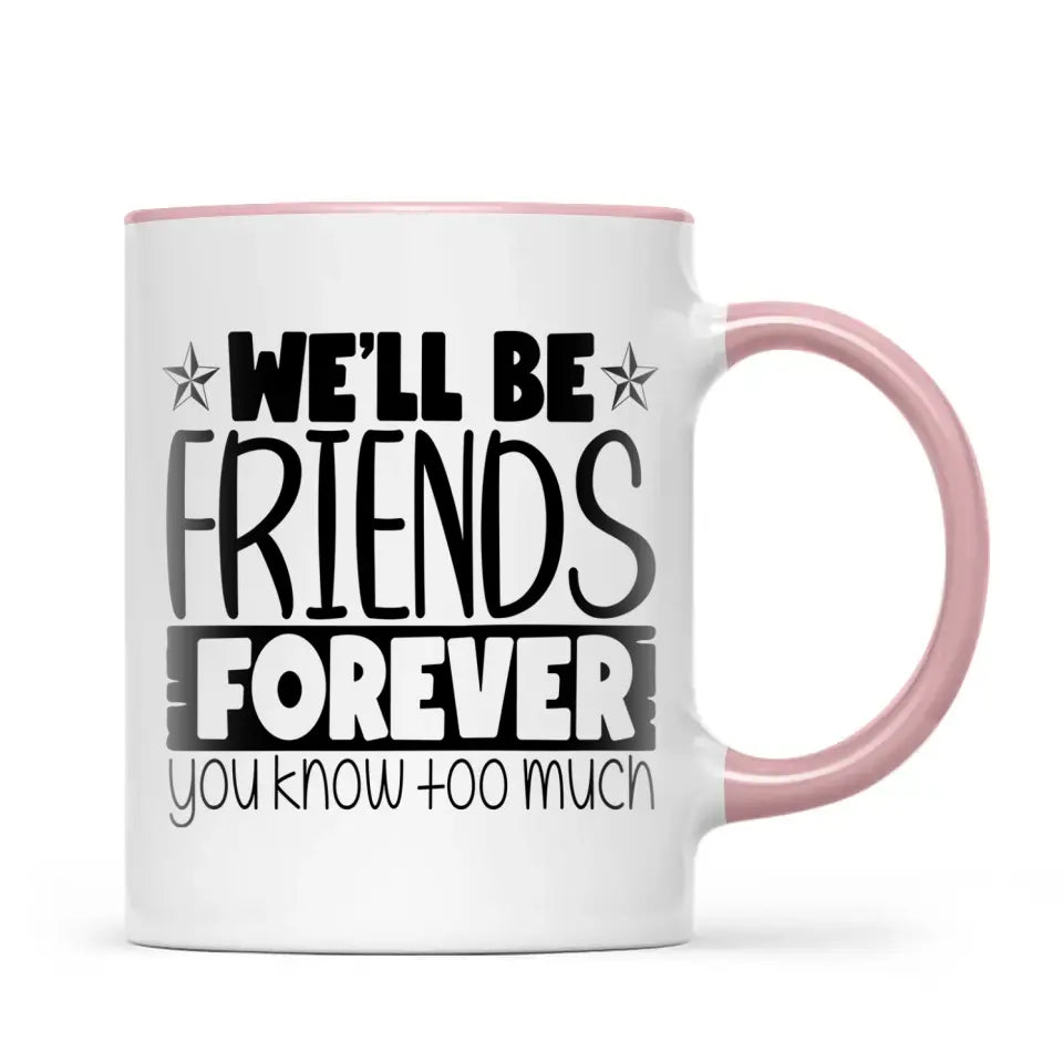 Personalised Best Friends Mug – Custom Two Girls by the Lake Design