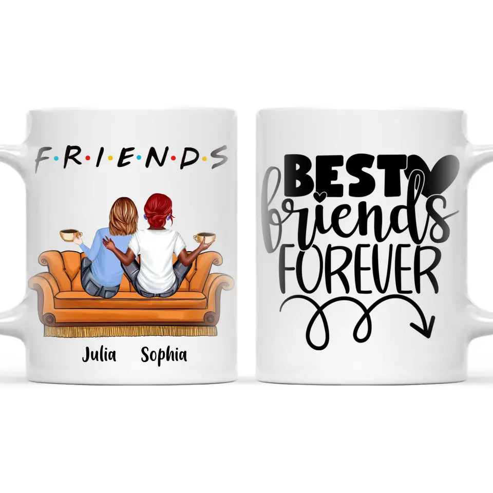 Personalised Best Friends Mug – Customisable Up to 5 Girls