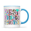 Personalised Best Friends Mug – Custom Cartoon Girls Coffee Cup Gift for Besties