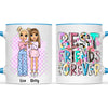 Personalised Best Friends Mug – Custom Cartoon Girls Coffee Cup Gift for Besties