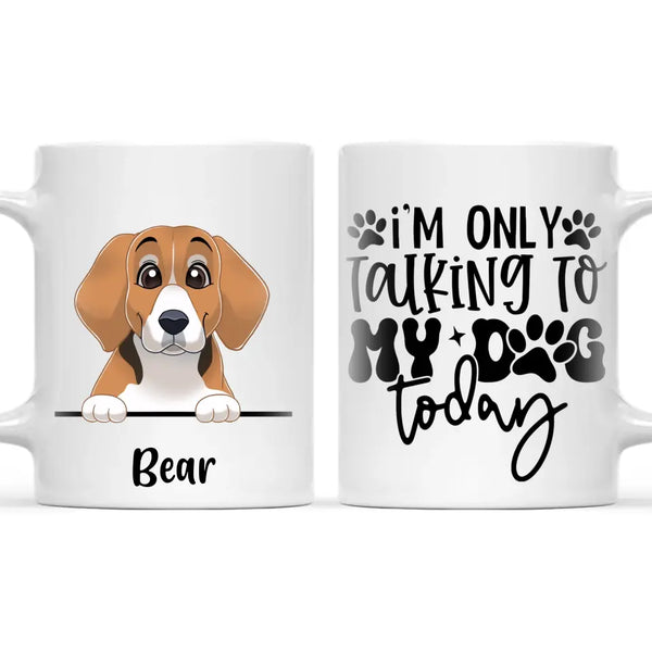 Pick-a-Boo Dog: Personalised Cartoon Dog Mug