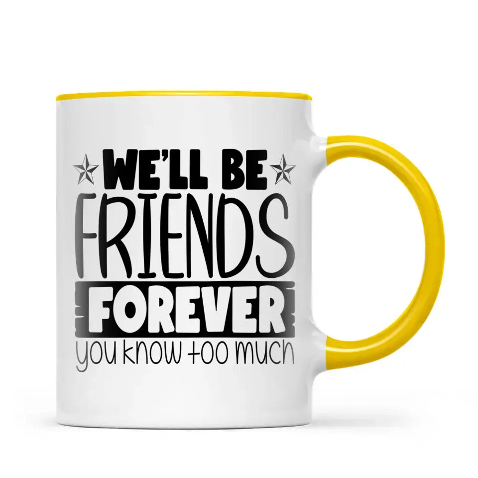Personalised Best Friends Mug – Custom Two Girls by the Lake Design