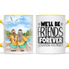 Personalised Best Friends Mug – Custom Two Girls by the Lake Design