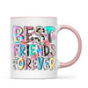 Personalised Best Friends Mug – Custom Cartoon Girls Coffee Cup Gift for Besties
