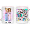 Personalised Best Friends Mug – Custom Cartoon Girls Coffee Cup Gift for Besties