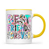 Personalised Best Friends Mug – Custom Cartoon Girls Coffee Cup Gift for Besties