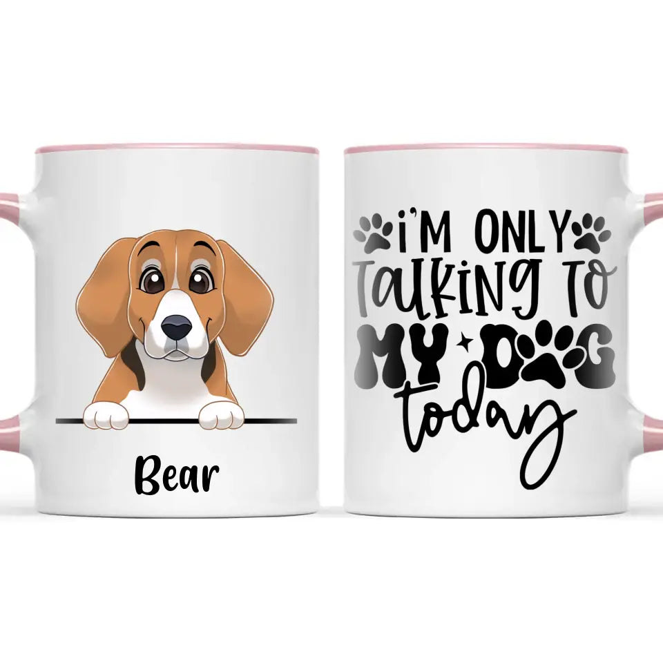 Pick-a-Boo Dog: Personalised Cartoon Dog Mug