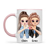 Personalised Best Friends Mug - Customise Hair, Eyes & Outfit - BFF Gift - 11oz Ceramic - NZ Made