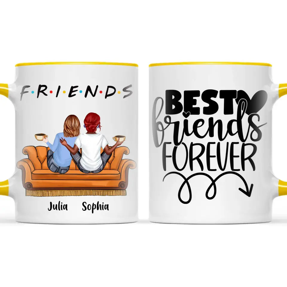 Personalised Best Friends Mug – Customisable Up to 5 Girls