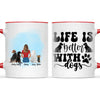 Personalised Pet Lover Mug - Custom Name & Design - Woman with Cats & Dogs - Fully Customisable - 11oz Ceramic Mug - NZ Made