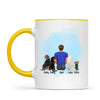 Personalised Pet Lover Mug for Men - Custom Name & Design - Man with Cats & Dogs - Fully Customisable - 11oz Ceramic Mug - NZ Made