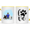 Personalised Pet Lover Mug for Men - Custom Name & Design - Man with Cats & Dogs - Fully Customisable - 11oz Ceramic Mug - NZ Made