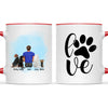 Personalised Pet Lover Mug for Men - Custom Name & Design - Man with Cats & Dogs - Fully Customisable - 11oz Ceramic Mug - NZ Made