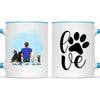 Personalised Pet Lover Mug for Men - Custom Name & Design - Man with Cats & Dogs - Fully Customisable - 11oz Ceramic Mug - NZ Made