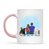 Personalised Couple & Pets Mug - Custom Name & Design - Man & Woman with Cats & Dogs - Fully Customisable - 11oz Ceramic Mug - NZ Made