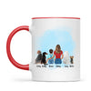 Personalised Mum & Kids Pet Mug - Custom Name & Design - Mother with Children & Pets - Fully Customisable - 11oz Ceramic Mug - NZ Made