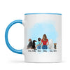 Personalised Mum & Kids Pet Mug - Custom Name & Design - Mother with Children & Pets - Fully Customisable - 11oz Ceramic Mug - NZ Made