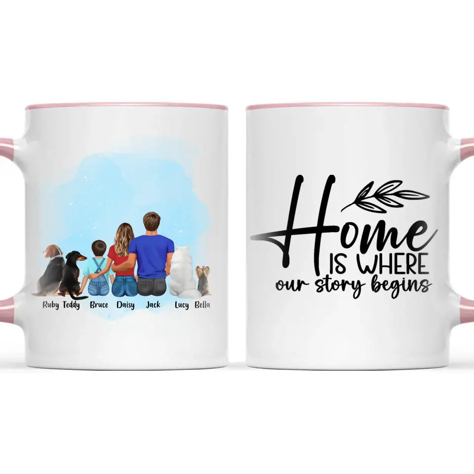 Personalised Family & Pets Mug - Custom Name & Design - Mum, Dad, Kids & Pets - Fully Customisable - 11oz Ceramic Mug - NZ Made