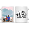 Personalised Couple & Pets Mug - Custom Name & Design - Man & Woman with Cats & Dogs - Fully Customisable - 11oz Ceramic Mug - NZ Made