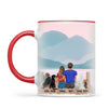Personalised Couple & Pets Mug - Custom Name & Design - Man & Woman with Cats & Dogs - Fully Customisable - 11oz Ceramic Mug - NZ Made