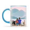 Personalised Couple & Pets Mug - Custom Name & Design - Man & Woman with Cats & Dogs - Fully Customisable - 11oz Ceramic Mug - NZ Made