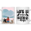 Personalised Pet Lover Mug - Custom Woman & Pets Design - Up to 4 Pets - Fully Customisable - 11oz Ceramic Mug - NZ Made