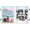 Personalised Pet Lover Mug - Custom Woman & Pets Design - Up to 4 Pets - Fully Customisable - 11oz Ceramic Mug - NZ Made