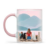 Personalised Pet Lover Mug - Custom Woman & Pets Design - Up to 4 Pets - Fully Customisable - 11oz Ceramic Mug - NZ Made