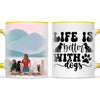 Personalised Pet Lover Mug - Custom Woman & Pets Design - Up to 4 Pets - Fully Customisable - 11oz Ceramic Mug - NZ Made