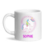 Personalised Unicorn Mug - Custom Name Kids Cup - Magical Rainbow Unicorn Theme - Ceramic or Enamel - 11oz, 6oz, or Camping Mug - NZ Made