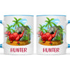 Personalised T-Rex Dinosaur Mug - Custom Name Kids Cup - Prehistoric Jungle Theme - Ceramic or Enamel - 11oz, 6oz, or Camping Mug - NZ Made