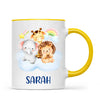 Personalised Safari Animals Mug - Custom Name Kids Cup - Cute Jungle Friends Theme - Ceramic or Enamel - 11oz, 6oz, or Camping Mug - NZ Made