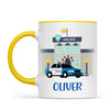 Personalised Police Car Mug - Custom Name Kids Cup - Law Enforcement Theme - Ceramic or Enamel - 11oz, 6oz, or Camping Mug - NZ Made
