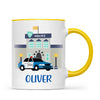 Personalised Police Car Mug - Custom Name Kids Cup - Law Enforcement Theme - Ceramic or Enamel - 11oz, 6oz, or Camping Mug - NZ Made