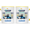Personalised Police Car Mug - Custom Name Kids Cup - Law Enforcement Theme - Ceramic or Enamel - 11oz, 6oz, or Camping Mug - NZ Made