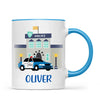 Personalised Police Car Mug - Custom Name Kids Cup - Law Enforcement Theme - Ceramic or Enamel - 11oz, 6oz, or Camping Mug - NZ Made