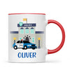 Personalised Police Car Mug - Custom Name Kids Cup - Law Enforcement Theme - Ceramic or Enamel - 11oz, 6oz, or Camping Mug - NZ Made